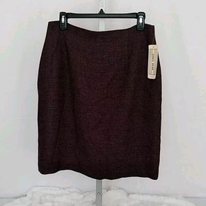 Wool blend pencil skirt NWT Jones Wear Eggplant
